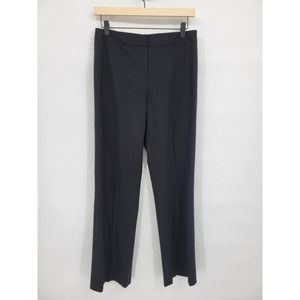 Lafayette 148 4 Black Wool Blend High Rise Tailored Trouser Pant